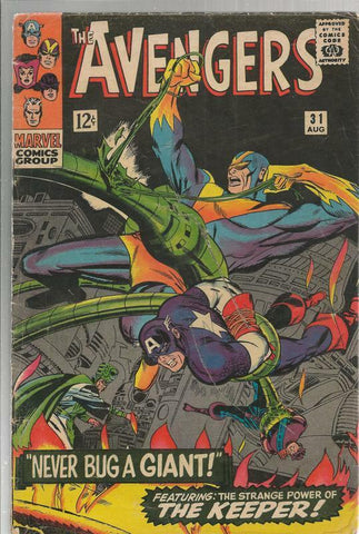 Avengers #31 ORIGINAL Vintage 1966 Marvel Comics Captain America Goliath