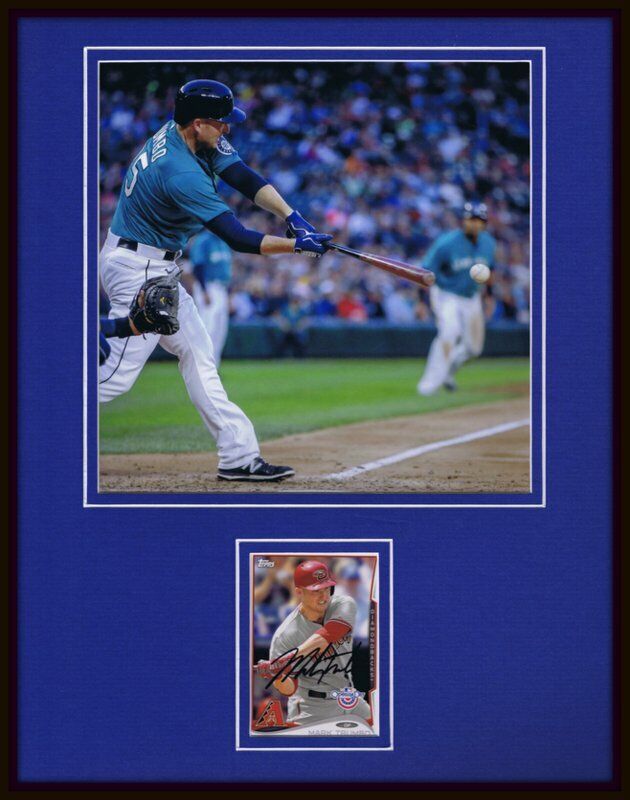 Mark Trumbo Signed Framed 11x14 Photo Display Mariners