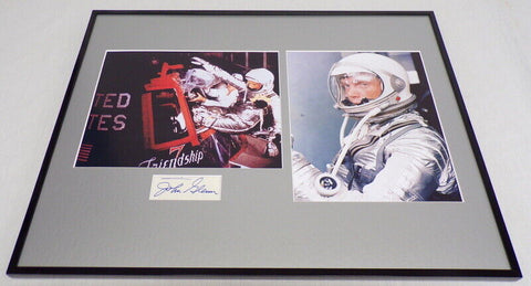 John Glenn Signed Framed 16x20 Photo Set NASA