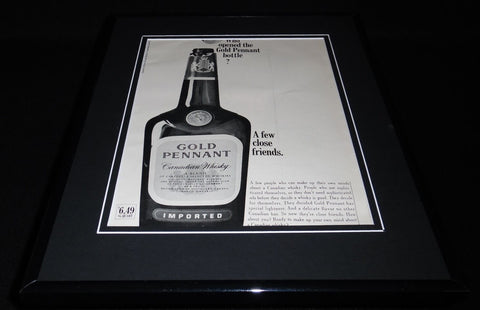 1965 Gold Pennant Whisky Framed 11x14 ORIGINAL Vintage Advertisement 