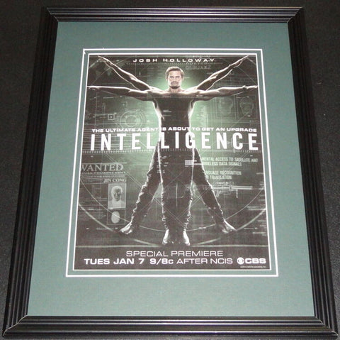 Intelligence 2013 Framed 11x14 ORIGINAL Vintage Advertisement Josh Holloway