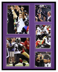 2012 Baltimore Ravens Super Bowl XLVII Framed 16x20 Photo Collage Flacco