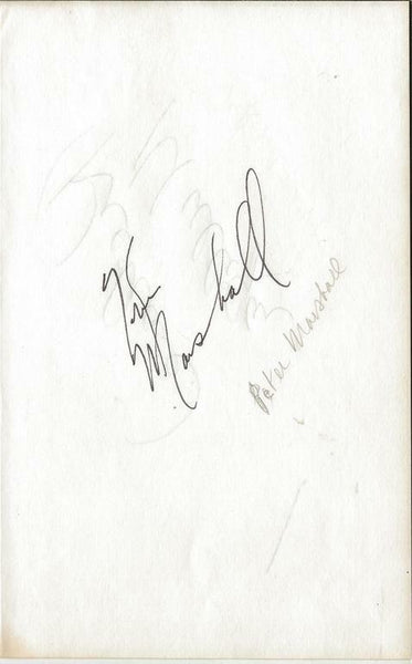 Richard Mulligan & Peter Marshall Signed 5.25x8.5 Vintage Album Page Empty Nest