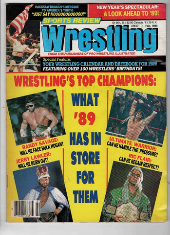 VINTAGE Feb 1989 Sports Review Wrestling Magazine Macho Man Ric Flair