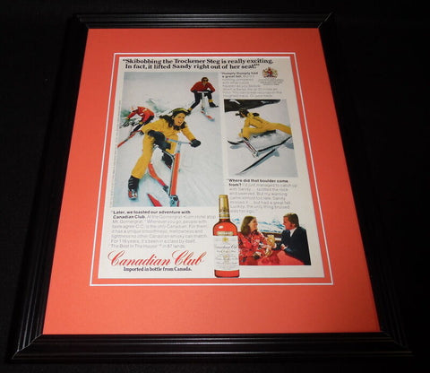 1974 Canadian Club Whisky Framed 11x14 ORIGINAL Vintage Advertisement