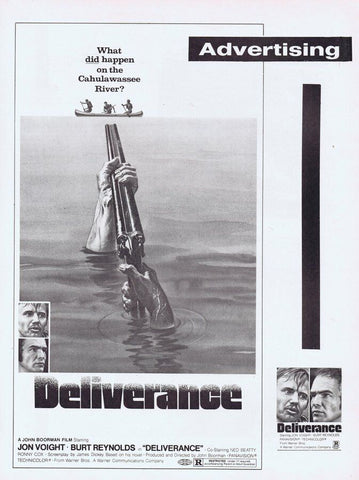 Deliverance 1972 ORIGINAL Vintage 9x12 Industry Ad Burt Reynolds Jon Voight