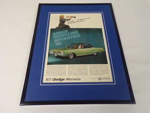 1967 Dodge Monaco Framed 11x14 ORIGINAL Vintage Advertisement