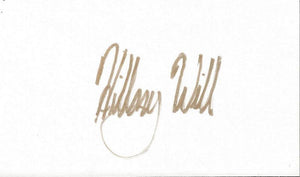 Hillary Will Signed 3x5 Index Card NHRA