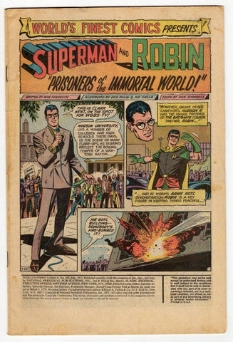 World's Finest #200 VINTAGE 1971 DC Comics Superman Robin / Coverless