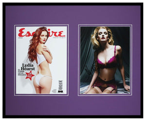 Lydia Hearst Signed Framed 16x20 Lingerie Stockings Photo Set AW