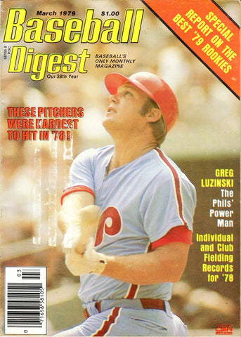 VINTAGE Mar 1978 Baseball Digest Magazine Greg Luzinski Phillies