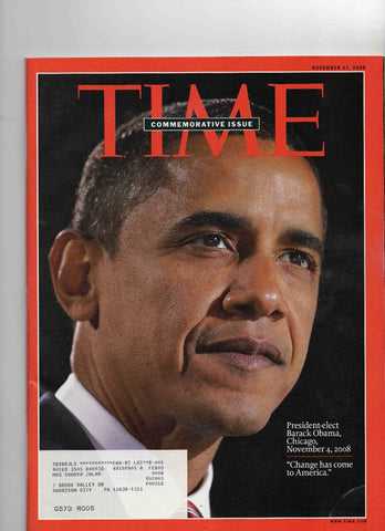 VINTAGE Nov 27 2008 Time Magazine Barack Obama Elected