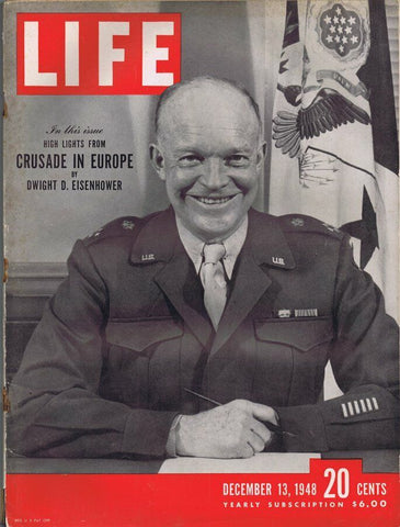 ORIGINAL Vintage Life Magazine December 13 1948 Dwight Eisenhower