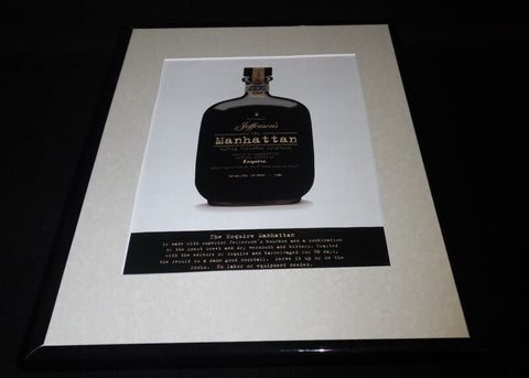 2015 Jefferson's Manhattan Cocktail Framed 11x14 ORIGINAL Advertisement 