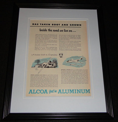 1951 Alcoa Aluminum Framed 11x14 ORIGINAL Vintage Advertisement