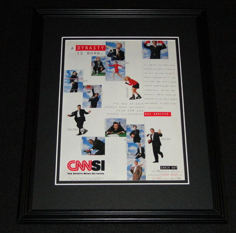 1996 CNN/SI Framed 11x14 ORIGINAL Advertisement Peter King Daryn Kagan