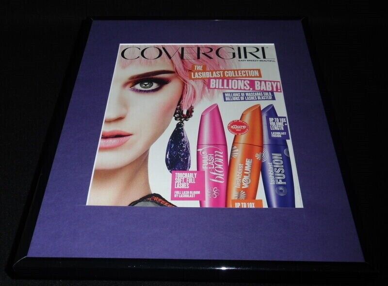 Katy Perry 2016 Covergirl Lashblast Mascara Framed ORIGINAL Advertisement 