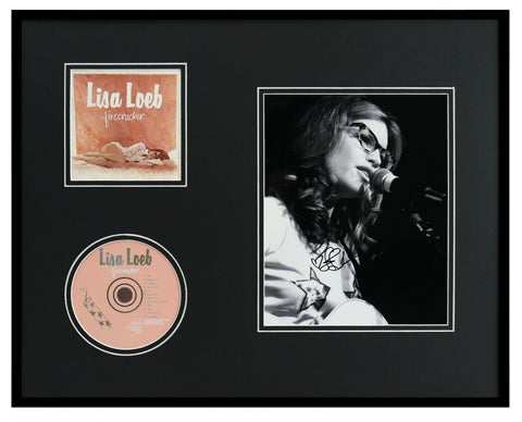 Lisa Loeb Signed Framed 16x20 Firecracker CD & Photo Set