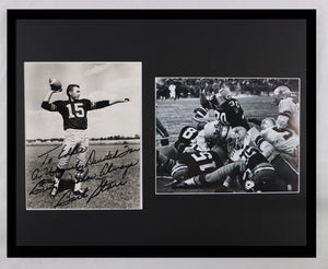 Bart Starr VINTAGE Signed Framed 16x20 Photo Display Packers Long Inscription!