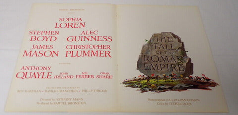 VINTAGE 1964 Fall of the Roman Empire 12x18" Industry Poster Ad Sophia Loren