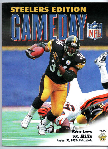 Aug 30 2001 Buffalo Bills @ Pittsburgh Steelers Program 2nd Heinz Field Game