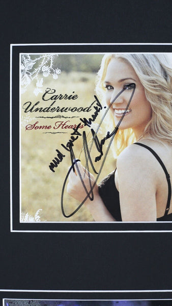 Carrie Underwood Signed Framed 16x20 Some Hearts CD Photo & Ticket Display 