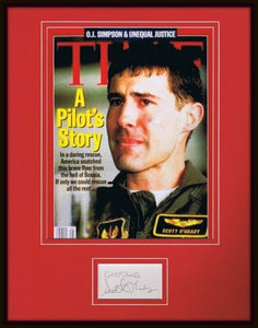 Scott O'Grady Signed Framed 11x14 Photo Display JSA