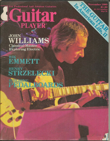 Guitar Player Magazine ORIGINAL Vintage Nov 1980 John Williams Rik Emmett