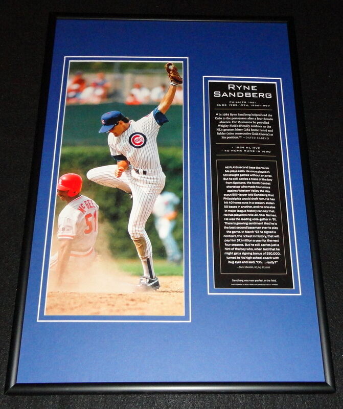 Ryne Sandberg Framed 12x18 Photo Display Cubs