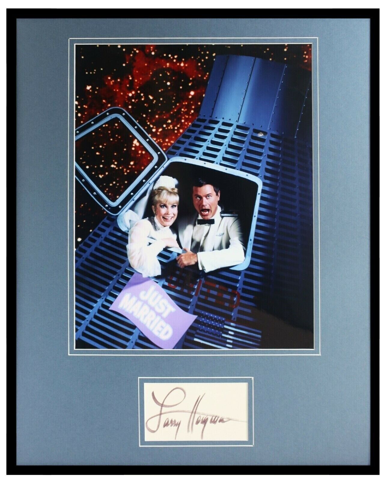 Larry Hagman Signed Framed 16x20 Photo Display JSA I Dream of Jeannie w/ Eden