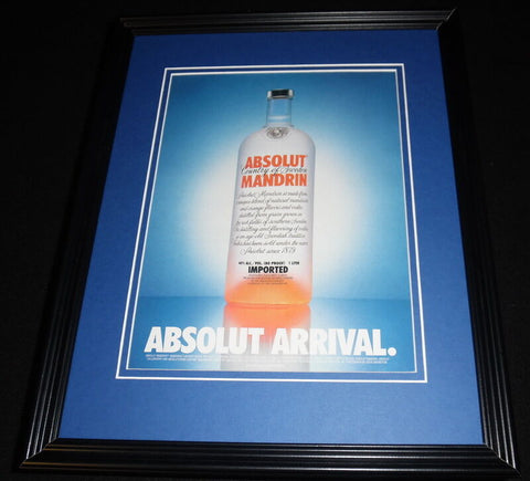 1999 Absolut Arrival Mandarin Vodka 11x14 Framed ORIGINAL Vintage Advertisement 