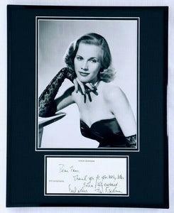 Honor Blackman Signed Framed 16x20 Note & Photo Display James Bond Goldfinger