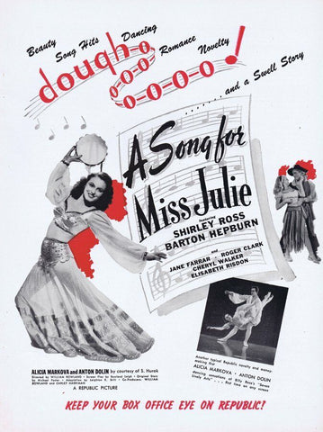 A Song For Miss Julie 1945 ORIGINAL Vintage 9x12 Industry Ad Shirley Ross