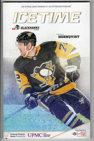 Nov 18 2017 Chicago Blackhawks @ Pittsburgh Penguins Program Patric Hornqvist