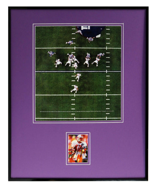 Trent Dilfer Super Bowl XXXV Signed Framed 16x20 Photo Display Ravens