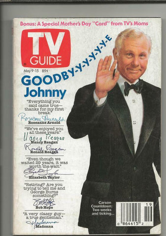 ORIGINAL Vintage May 9, 1992 TV Guide Magazine Johnny Carson Retires