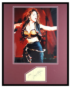 Gloria Estefan Signed Framed 16x20 Photo Display JSA Miami Sound Machine