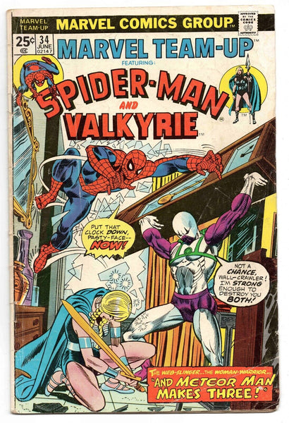 Marvel Team Up #34 VINTAGE 1975 Marvel Comics Spider-Man Valkyrie