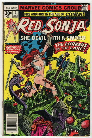 Red Sonja #4 ORIGINAL Vintage 1977 Marvel Comics GGA