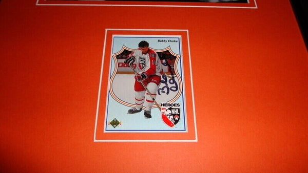 Bobby Clarke Signed Framed 11x17 Photo Display Stanley Cup Flyers w/ Parent