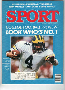 Sep 1986 Sport Magazine Jim Harbaugh Michigan