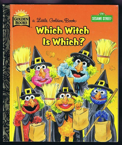 ORIGINAL Vintage 1996 Sesame Street Which Witch is Which Golden Book Elmo