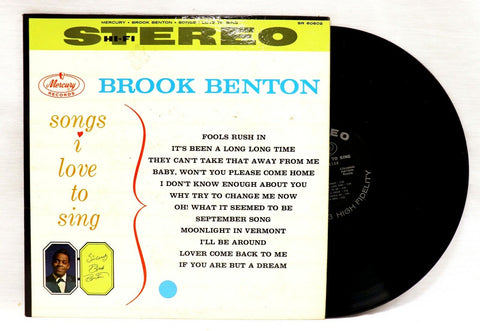 VINTAGE Brook Benton - Songs I Love To Sing LP Vinyl Record Album SR-60602