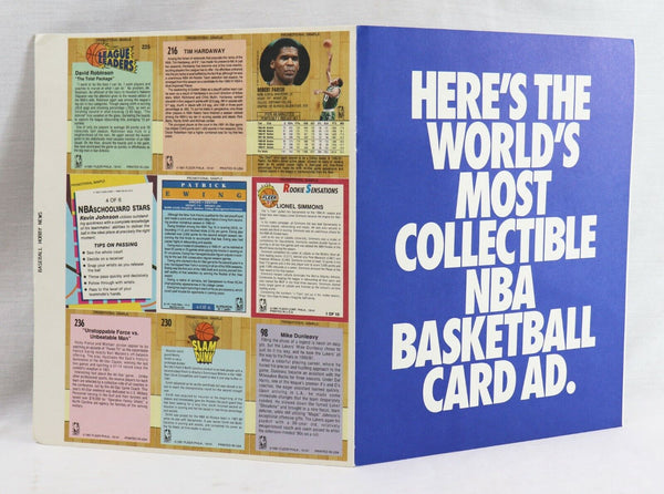 VINTAGE 1991 Fleer Basketball 9 Card Uncut Sheet David Robinson Robert Parish