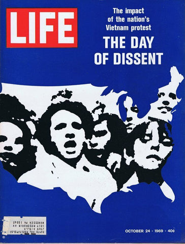 ORIGINAL Vintage Life Magazine October 24 1969 Vietnam Protest