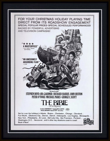 ORIGINAL Vintage 1969 The Bible 11x14 Framed Advertisement Ava Gardner