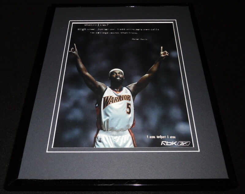 Baron Davis 2006 Reebok 11x14 Framed ORIGINAL Advertisement 