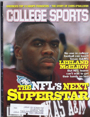 ORIGINAL Vintage 1996 College Sports Magazine Leeland McElroy Texas A&M