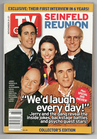 VINTAGE Nov 21 2004 TV Guide Seinfeld Reunion