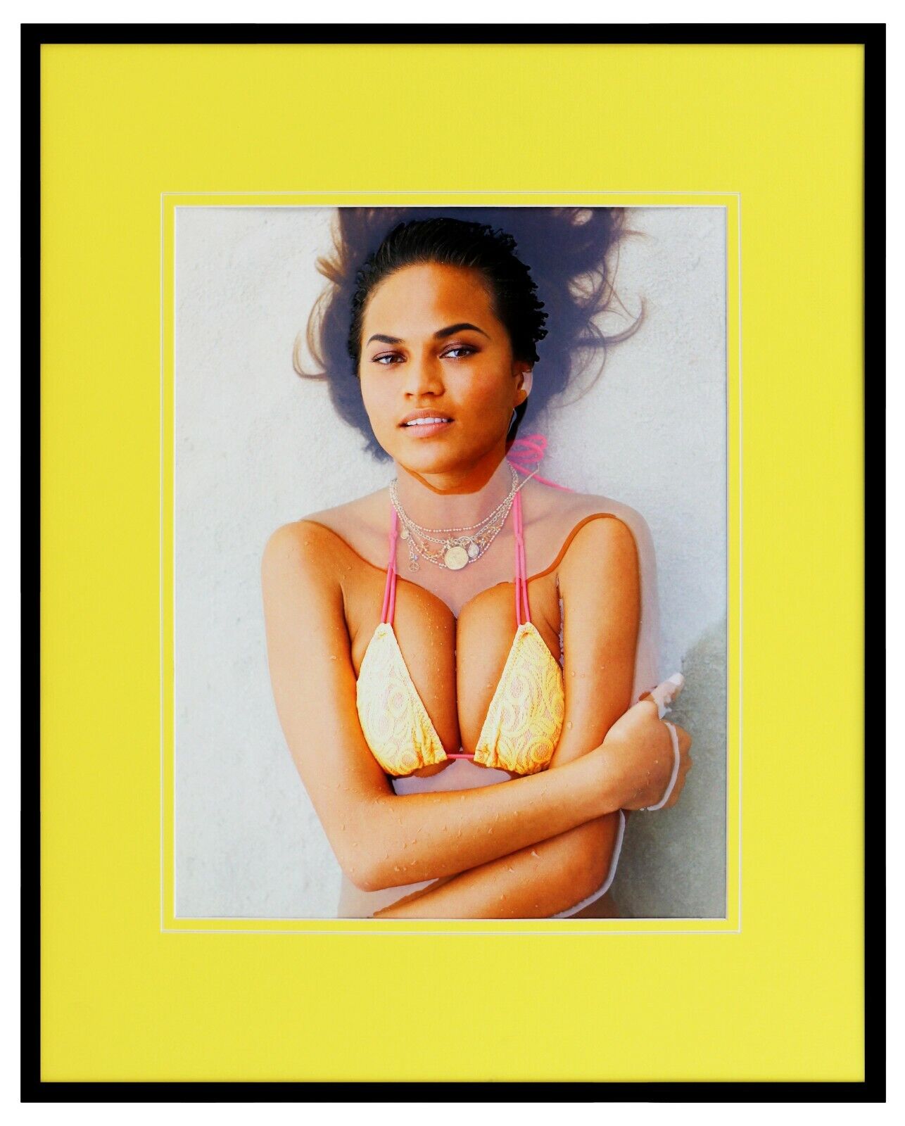 Chrissy Teigen Framed 16x20 Bikini Poster Display 